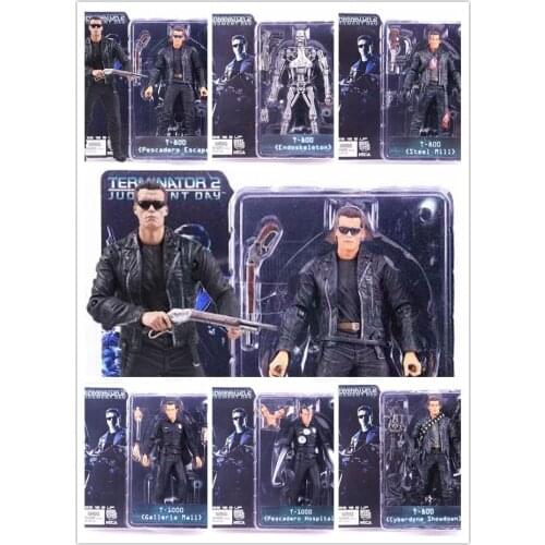 18cm 7 Types NECA The Terminator 2 Action Figure T-800 T-1000 PVC Action Figure Model Toy Doll Gift