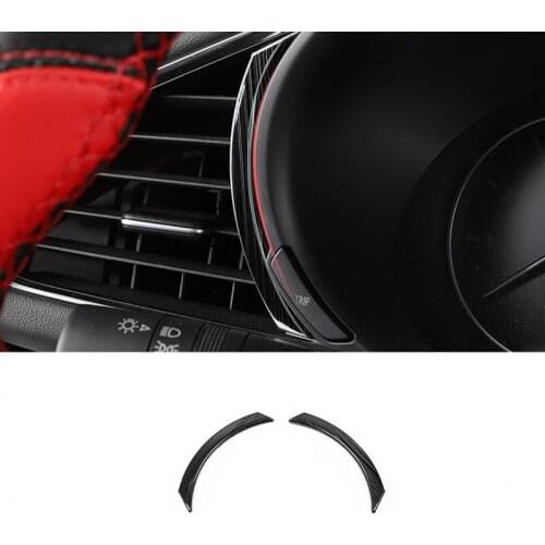 For Mazda 3 2019 2020 Stainless steel Car Dashboard Decorative strips Cover Trim Sticker Car Styling Accessories 2pcs
