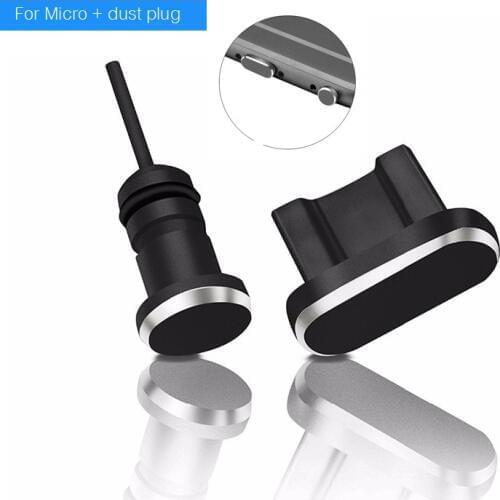 2PCS Micro Usb Phone Charging Port + 3.5mm Earphone Jack Micro Usb Anti Dust Plug For Xiaomi For Huawei Retrieve Card pin 3 in 1