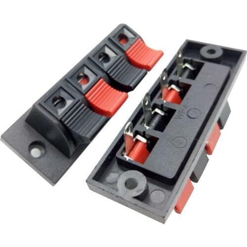 4pcs 4 Positions Connector Terminal Push In Jack Spring Load Audio Speaker Connector Panel Terminals