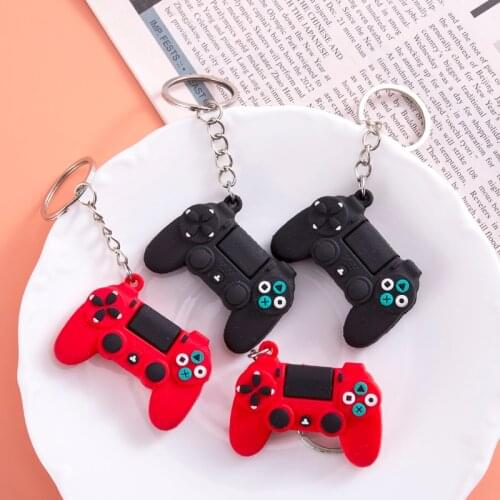 Game Machine Keychain & Keyring Cute Gamepad Boyfriend Joystick Key Chain PS4 Game Console Keychains Bag Car Hanging Key Ring