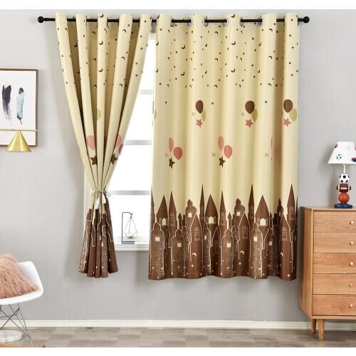 Decorative Short Blackout Curtains for Children Living Room Bedroom Kitchen Boys Kids Window Drapes