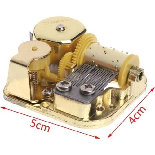 DIY Mechanical Musical Box Golden Movement+Screws +Castle In The Sky Key Gift B0KB