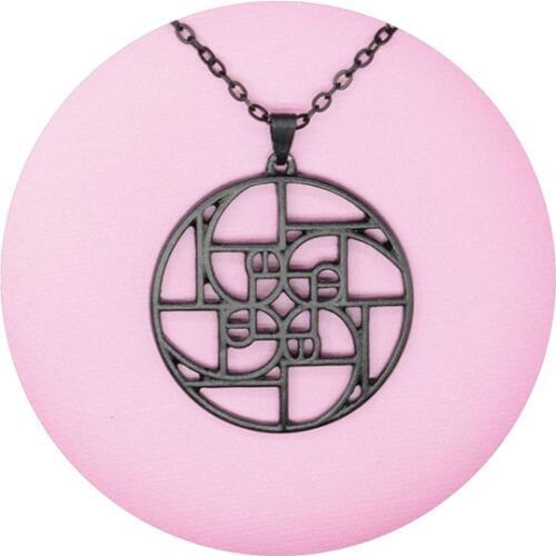 Elfin Fibonacci spiral in a circle - Golden spiral - golden ratio - geometry gift - science pendant graducation necklace gift