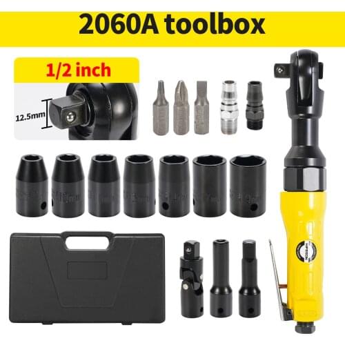 HIFESON Air Ratchet Wrench Adjust Torque Spanner Wrenchs lever Square Drive Straight Shank Professional Tool 1/2" 3/8"