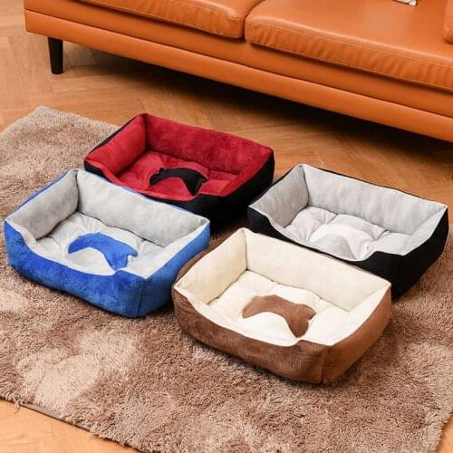 Calming Dog Bed Washable Kennel Pet Floppy Extra Comfy Plush Warm Cushion with Nonslip Bottom All Size Dog House