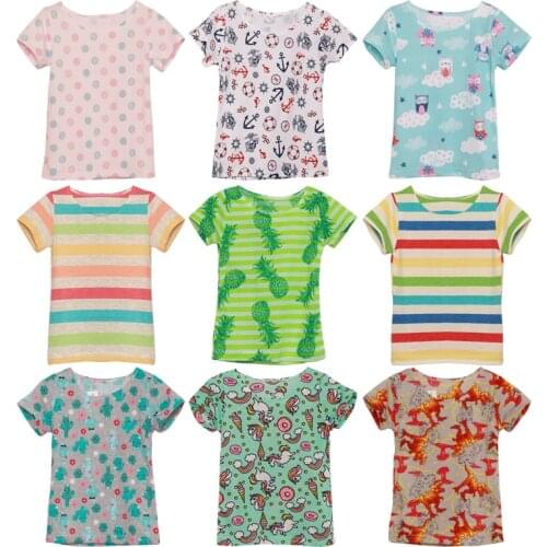 Summer floral clothing for girls free shipping Girls and Boys t-shirts Top for 2 years to 8 years old girl children clothes
