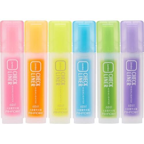 24pcs highlighter postage double marker students with a candy colored fluorescent marker color highlighter