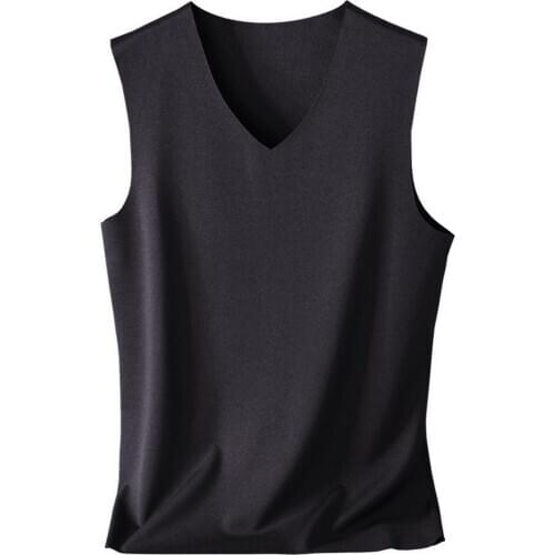 Tank Tops Men Women Autumn Winter Solid Color Sleeveless Thick Thermal Vest Basic Tank Top