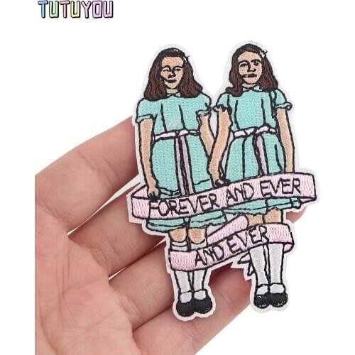 PC1928 The Shining Ghost Sticker For Clothing Applications Patches On Clothes Iron Embroidered Patch For Backpack Badge
