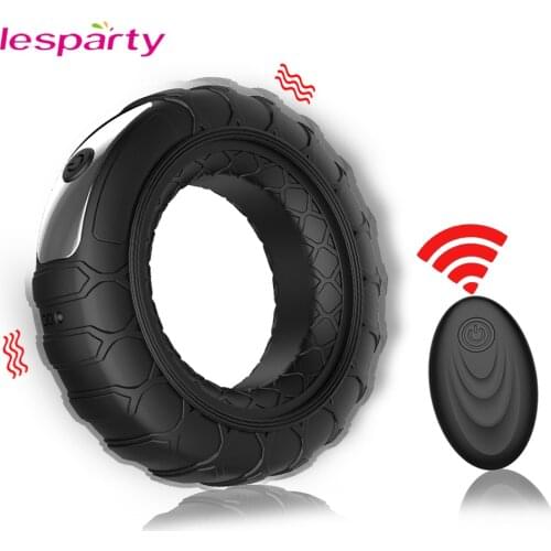 New 10 Modes Penis Ring Vibrator For Men Cock Ring Chastity Belt Wireless Remote Control Dildo Vibrator Sex Toys for Men Penis