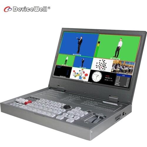 DeviceWell HDS9101 6-CH 15.6" LCD Display SD Card HD SDI Portable Video Switcher