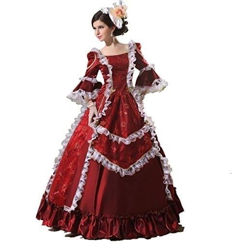 Activity Go Excellent Lace Abroad Clothing Alcohol Red Court Serve European Suit-dress Show Court Marry Clothing prom dress