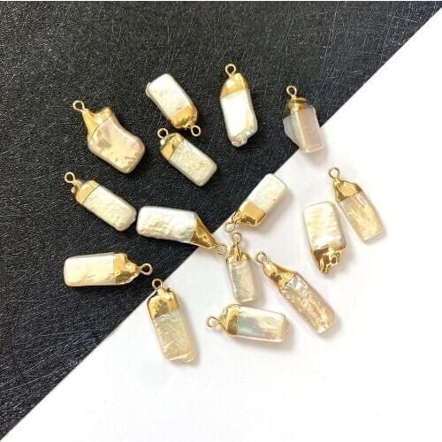 Natural Freshwater Pearl Rectangular Pendant Jewelry Accessories Used for DIY Jewelry Making Necklace Bracelet Size 5x15-10x25mm