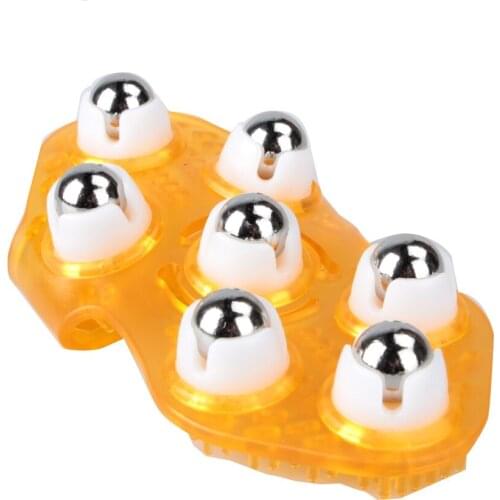 Roller 9 Balls Body Massage Glove Muscle Pain Relief Relax Anti Cellulite Massager For Neck Back Shoulder Buttocks Health Care