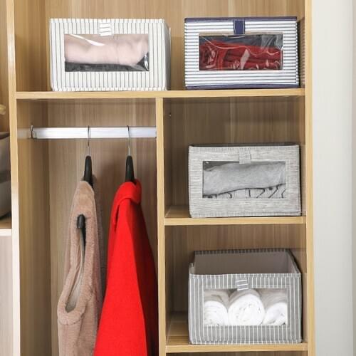Foldable Underwear Storage Box Household Non Woven Clothing Storage Box Space-saving Wardrobe Drawer Finishing Container