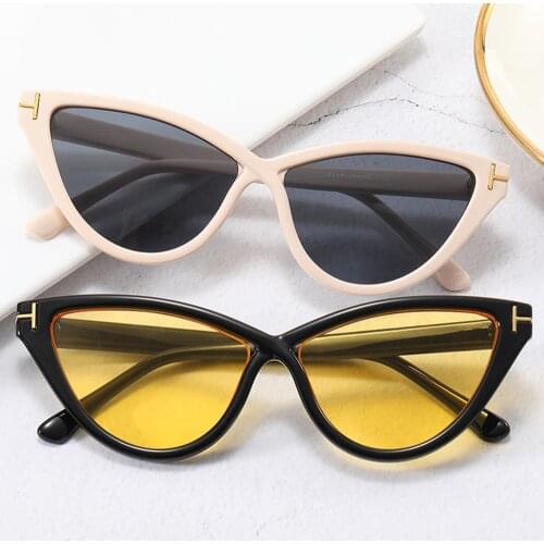 Vintage Women Sunglasses Cateye Sexy Lady Retro Cat Eye Sun Glasses Brand Designer Ocean Lenses Eyewear For Female Oculos De Sol