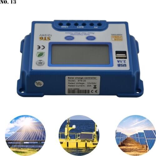 Solar Controller MPPT Dual USB Interface Auto Work Solar Charge Controller 12V-24V 10A/20A/30A/40A/50A/60A Garden Equipment