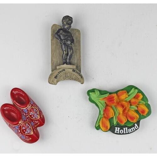 Souvenir Magnet Gifts Holland Tulip Home Decoration Belgian Urine Boy Brussels Netherlands Dutch Shoes Fridge Magnet