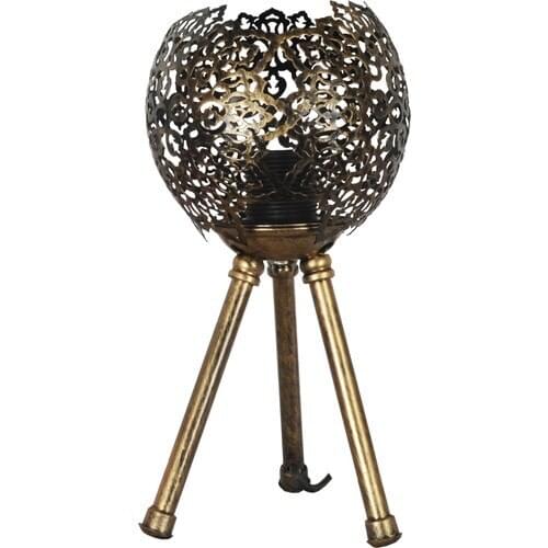 Venon Lighting Velatta Table Lamp Zuhal Sleeve Mosque Black Yellow Patina