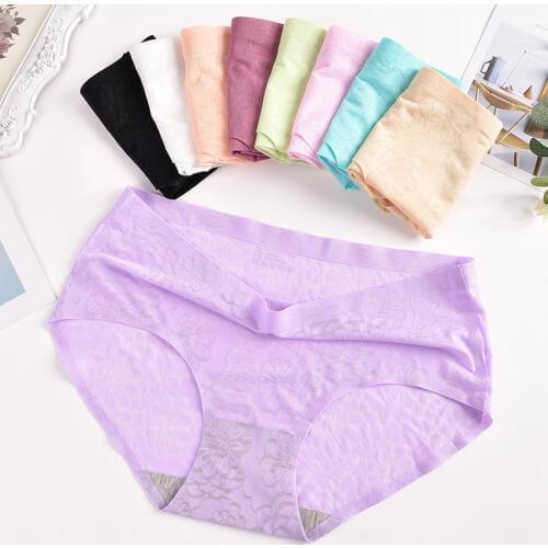 Womens fashion Middle seamless girl panties Womens sexy panties womens print cotton briefs panties shorts for knickers women