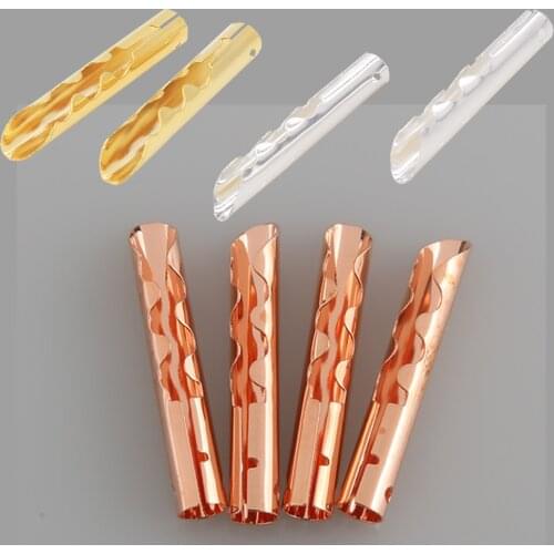 12pcs VB432G Gold Sliver Copper Audio BFA Z-Type 4mm Banana Plug Speaker Cable Connector
