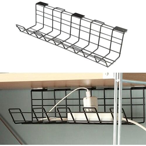 2PCS Under Desk Wire Organizer Cable Board Container Chic Wire Storage Rack Under Table Storage Rack Wire Patch Finishing Rack
