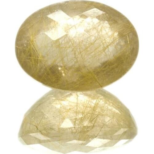 34.00ct. Rutile Quartz Oval Cut
