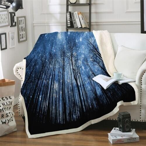 3D forest blanket Plush Skulls Throw Blankets for Kid Adult Thin Quilt colorful