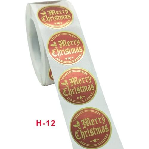 500pcs Merry Christmas Snowflake Theme Sealing sticker DIY Gifts posted Baking Decoration package label Multifunction