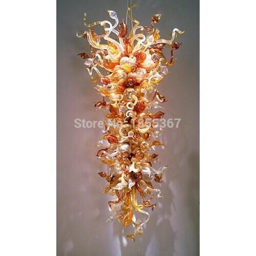 Free Shipping Excellent Lamp 100% Handmade Hand Blown Art Glass Chandelier