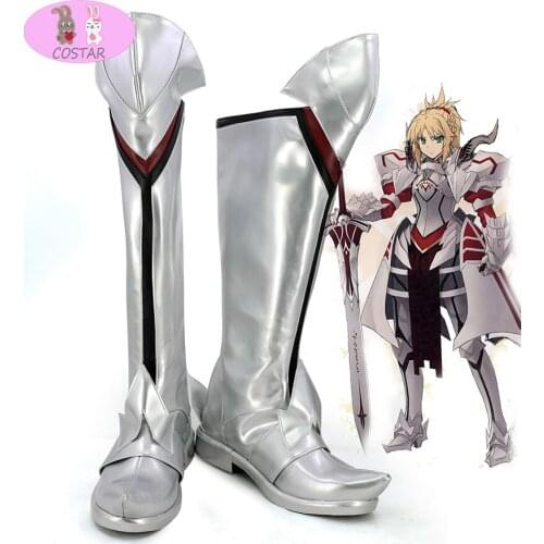COSTAR Fate Apocrypha Mordred Cosplay Shoes Women Boots