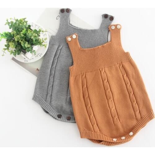 Babys Knitted Babys Sweater Spring Autumn Sleeveless Baby Boy Girl Bodysuit Knit Kids 0-24 Months Clothing Baby Outfits