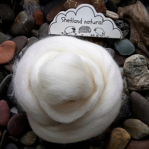 JX-LCLYL New 100% Shetland Natural Cream White 100g Wool Roving / Felting Needle Felting