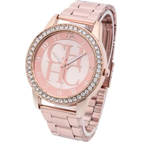 Kobiet Zegarka 2021 New Famous Brand Casual Quartz Watch Women Luxury Rhinestone Full Steel Womens Watches Relogio Feminino