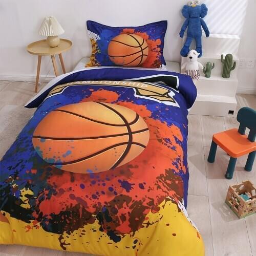 Sports Basketball Pattern Childrens Room Duvet Cover (including Pillowcase) Single/double/queen 2/3PS Bedding Set For Boys