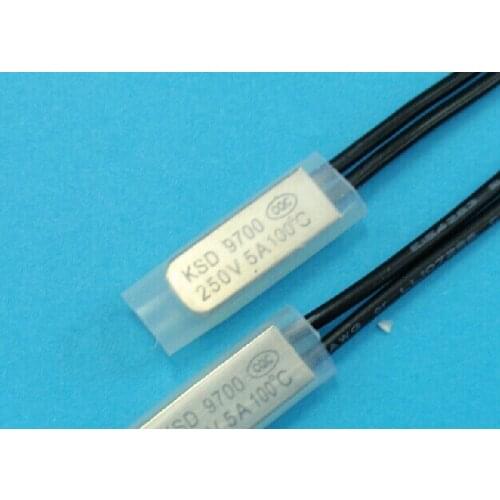 KSD9700 5A250V 100 degree C N.O. normally open temperature switch thermostat Thermal Protector