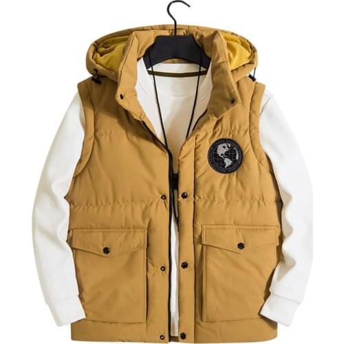 Fashion Mens Jacket Sleeveless Vest Thermal Soft Vests Casual Coats Male Mens Vest Men Thicken Waistcoat