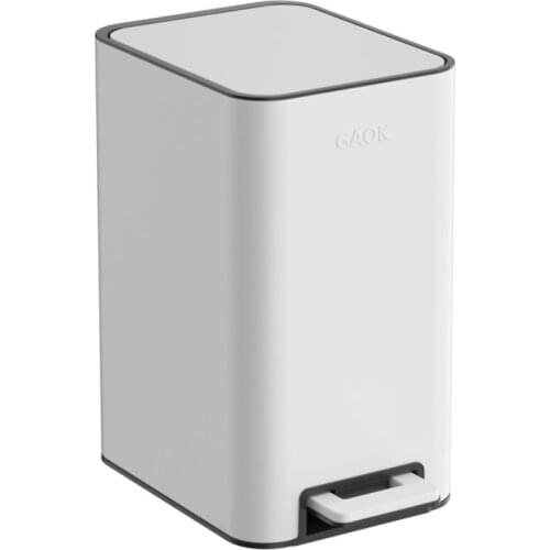 Home Pedal Trash Can Bathroom Metal Storage Bins With Lid Household Kitchen Step Trash Bin 6L/9L/12L