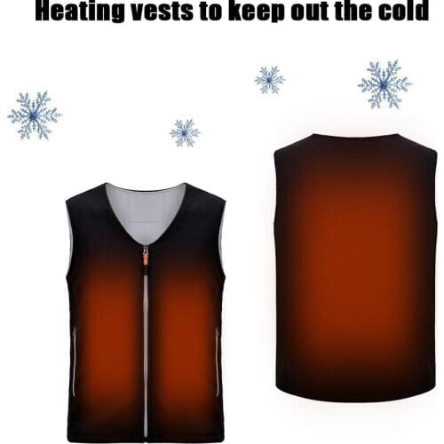 Men Women USB Heated Vest 5 Areas Abdomen Back Heating Jacket 3 Adjustable Temperature For Cycling Skiing Winter Warm Coat Cloth
