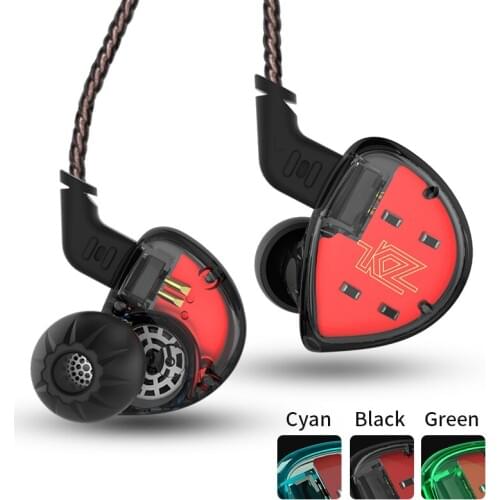 KZ ES4 In Ear Monitors Armature And Dynamic Hybrid Headset Ear Earphone Earbuds HiFi Bass Noise Cancelling Ear Hooks Headphones