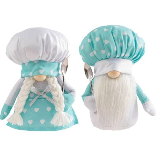 New 2021 Chef Gnome Doll Faceless Giftable Swedish Tomte Plush Toy Farmhouse Desktop Decoration Home Ornament