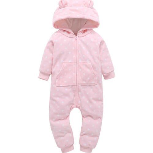 Autumn Winter Newborn Infant Baby Clothes Fleece Jumpsuit Boys Romper Hooded Jumpsuits Stripe Onesie Baby Bebe Menino Macacao