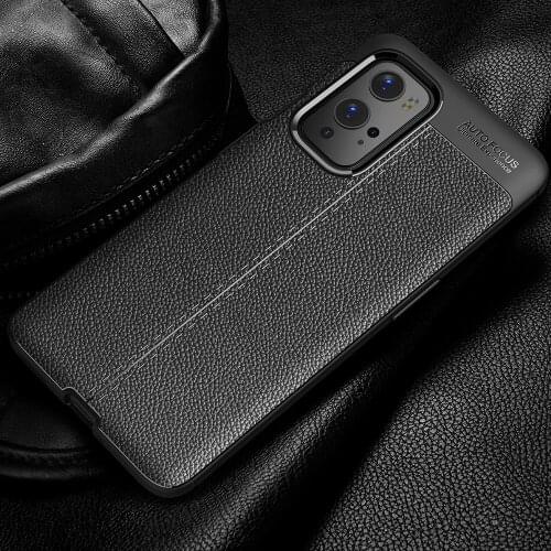 Oneplus 9 Luxury Brand Original Shockproof Armor Cover for Oneplus 9 Pro Case Soft Leather Carbon TPU Case for 1+9 Pro Case