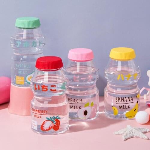 480ml Fruit Plastic Water Bottle BPA Free Portable Water Bottles Cute Leak Proof Travel Drinking Bottle Shaker For Girl Kids Cup