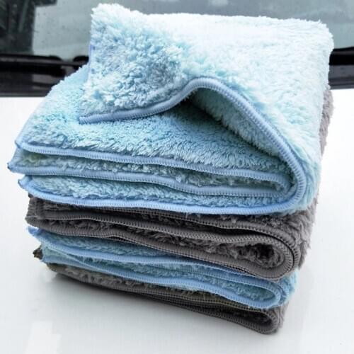 40*40CM Car Wash Towel Ultrasonic Coral Velvet Cleaning Car Towel Thickening Absorbent Lint Coral Velvet Towel