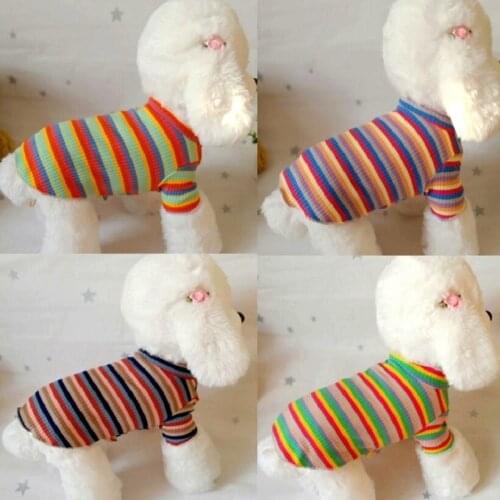 Rainbow Dog Cat Bottoming Small Dog Teddy Pet Schnauzer In Summer Is Thinner Than Bear Clothes In Spring And Autumn Dog Fashion