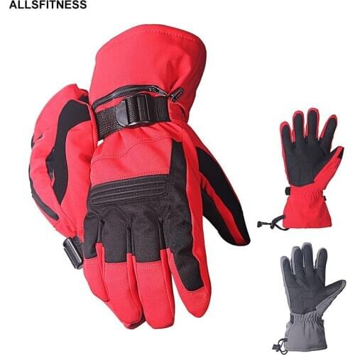 Adjustable Winter Cycling Gloves Thermal Waterproof Windproof Mtb Bike Gloves For Skiing Hiking Snowmobile Motorcycle Riding