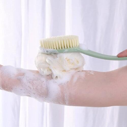Long handle bath brush soft hair bath brush back bath artifact brush mud bath flower brush sponge bath towel
