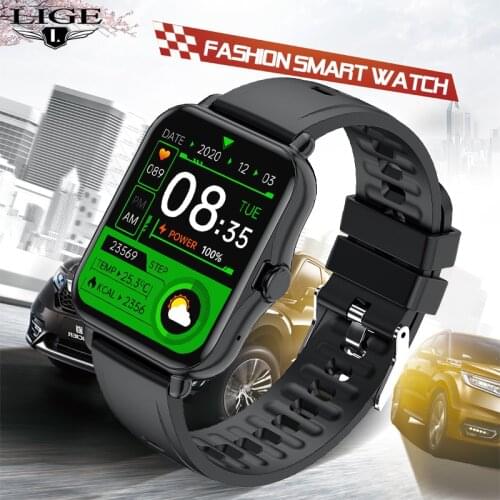 LIGE Fashion Smart Watch Waterproof Watch Multi Watch Face Fitness Tracker Heart Rate Monitoring Sports Smartwatch for Men Women